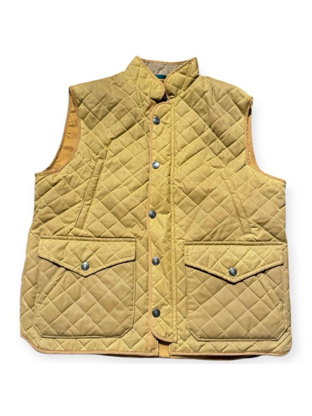 OVER UNDER England Whitby Field Vest Tan Mens XL USA UK Hunting Sport Full Zip